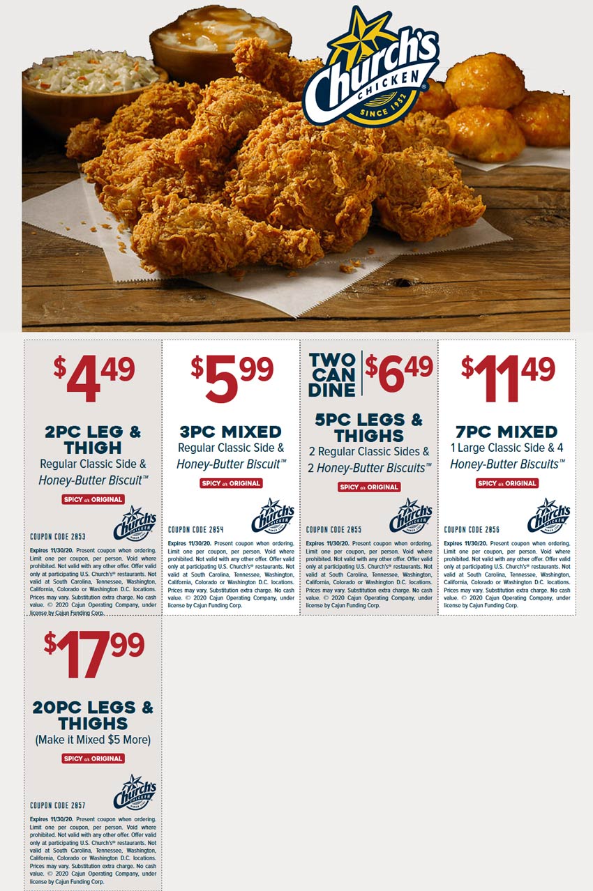 printable churchs chicken coupons canada