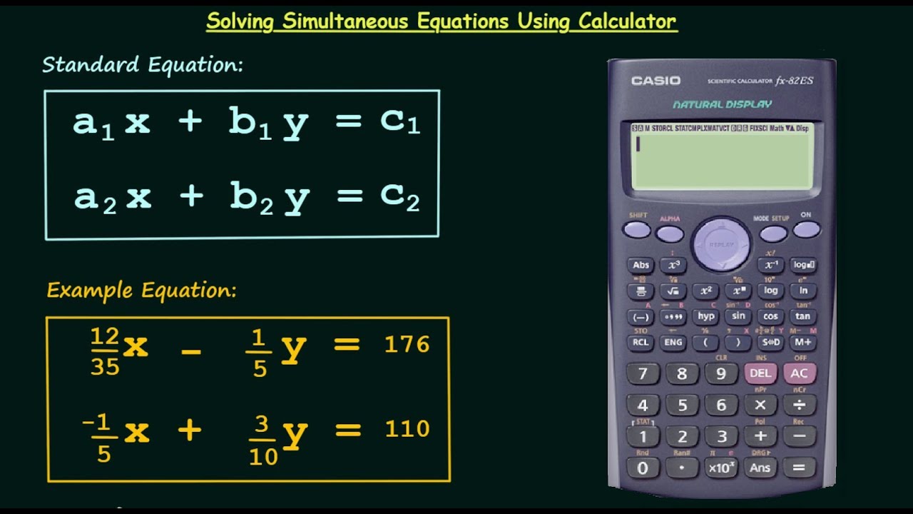 solving quadratic simultaneous equations calculator