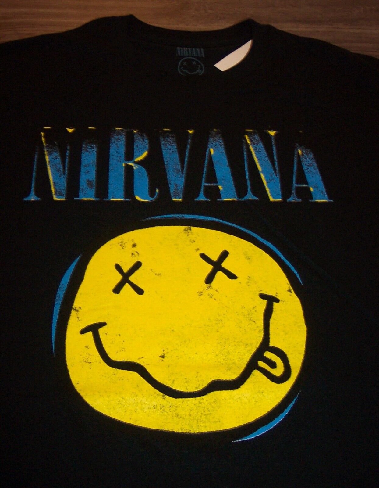 nirvana smiley face t shirt