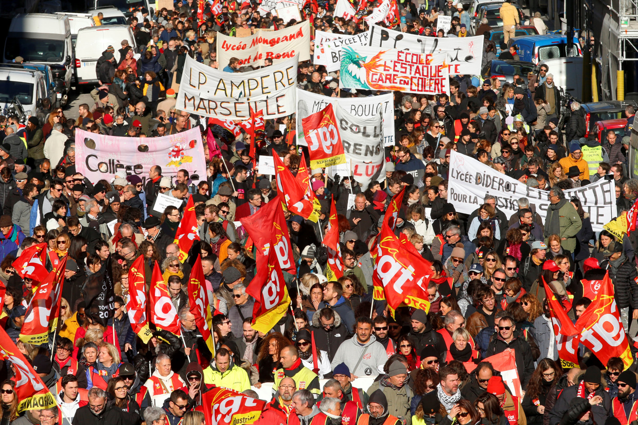 french pension protests