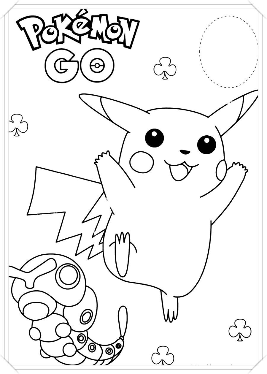 dibujos para colorear de pokémon go