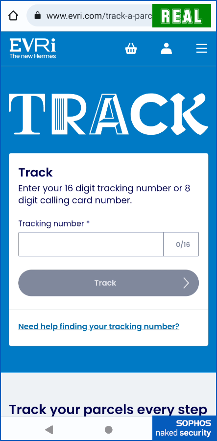 evri item track scam