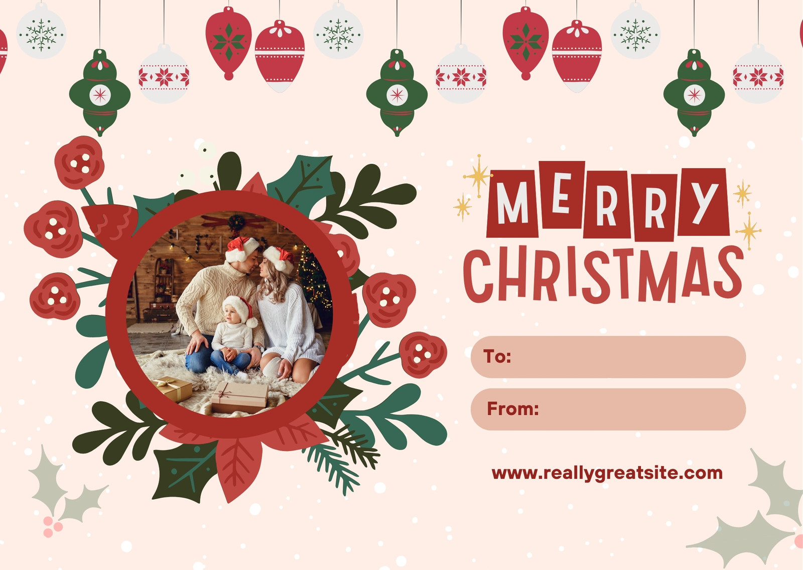 canva christmas card template