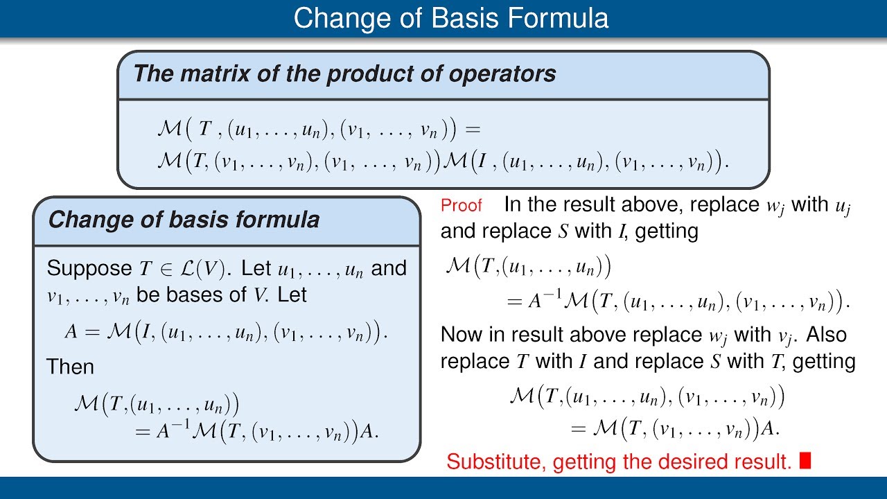 change of basis calculator