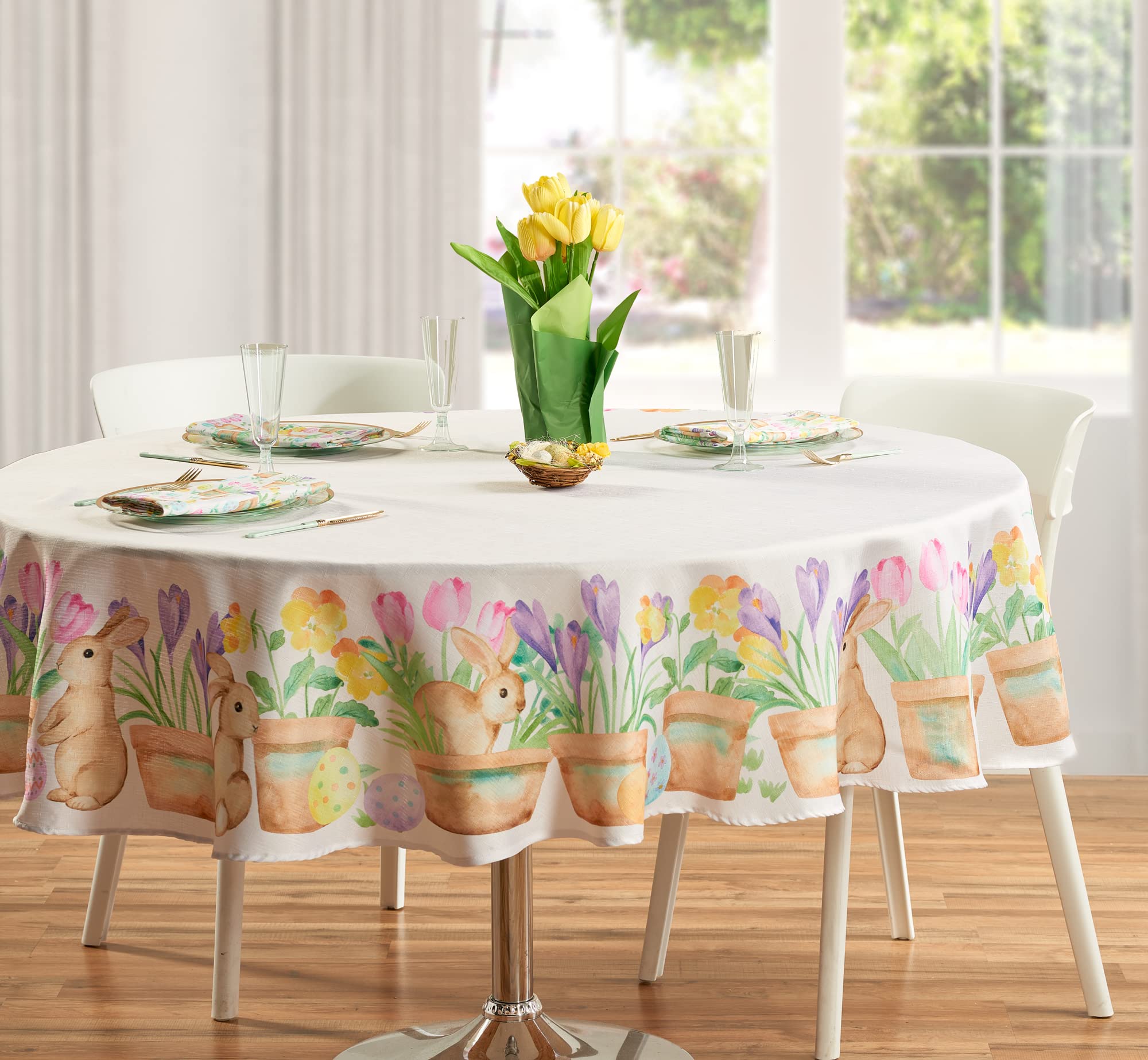 round easter tablecloth