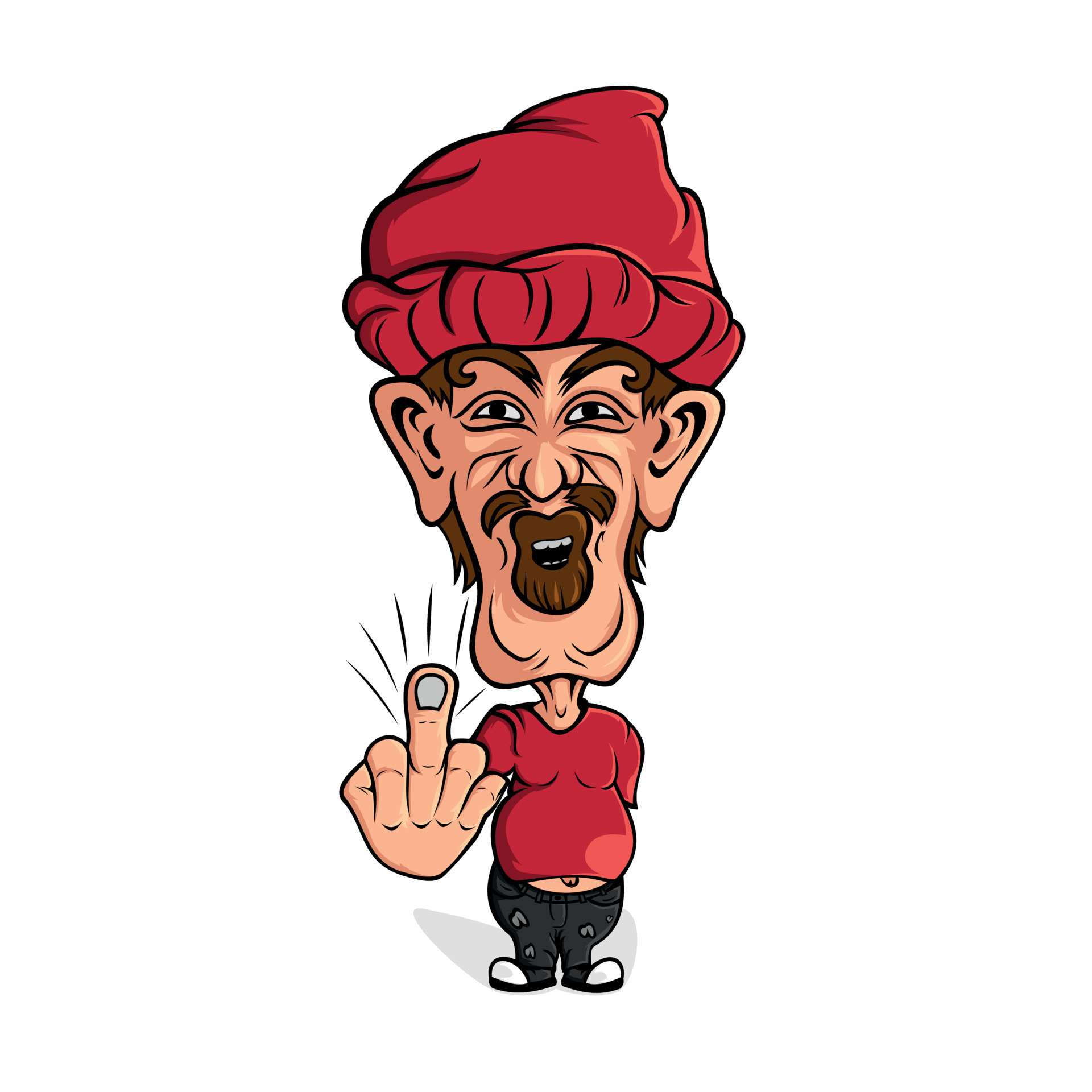 cartoon characters middle finger