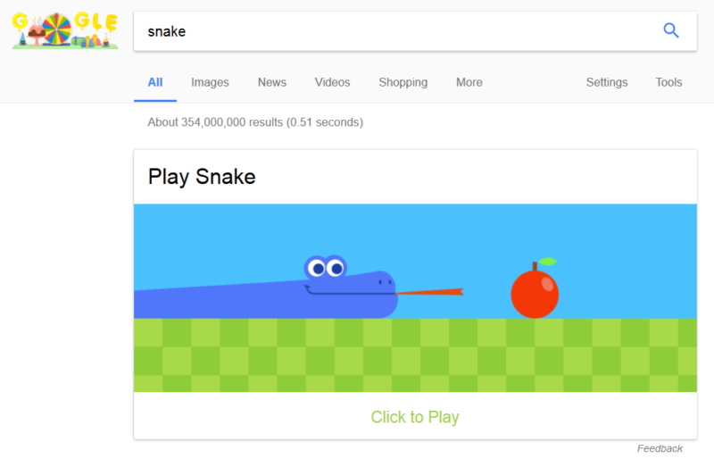 google doodles snake