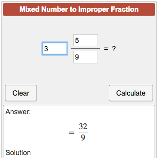 2 3/8 improper fraction