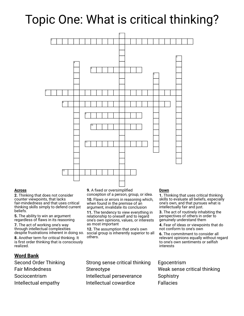 consider crossword