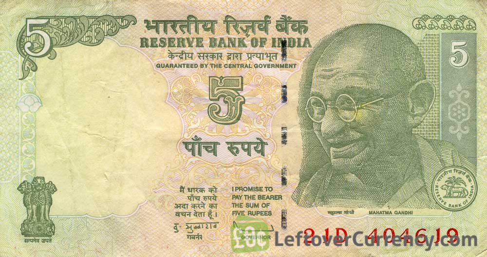 5 dollar indian rupees