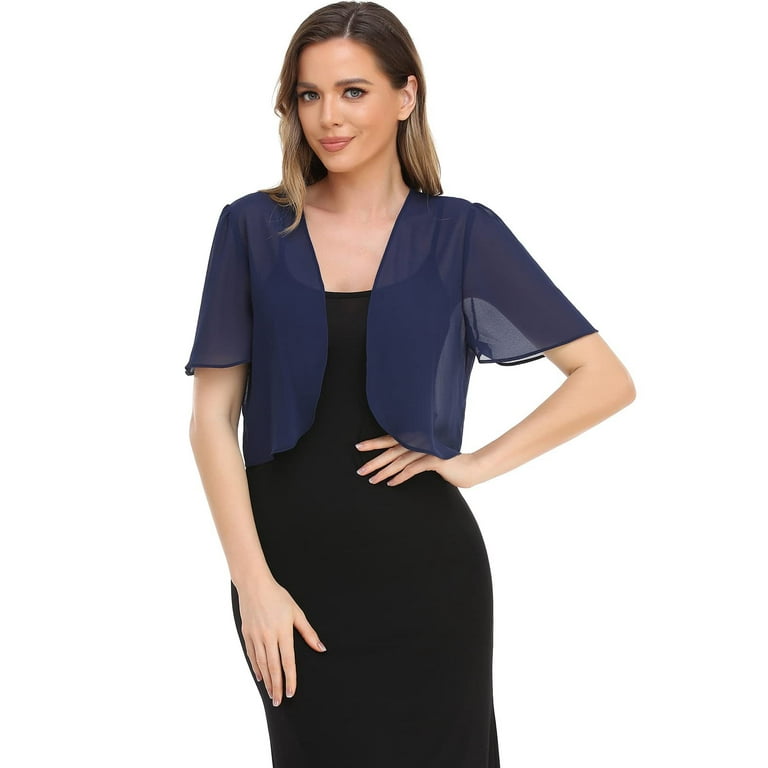 navy blue bolero shrug