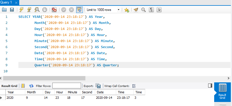 datetime format mysql