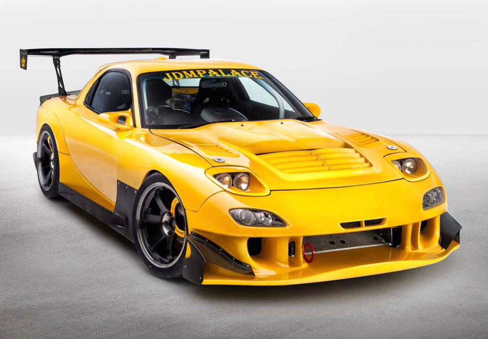 mazda rx 7 amarillo