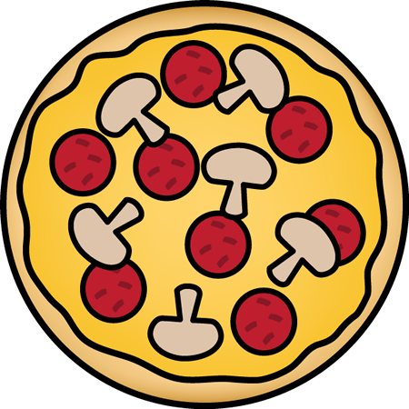 mushroom pizza drawing