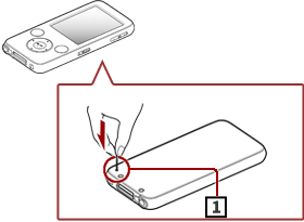 sony walkman reset button