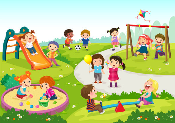 children playing clipart