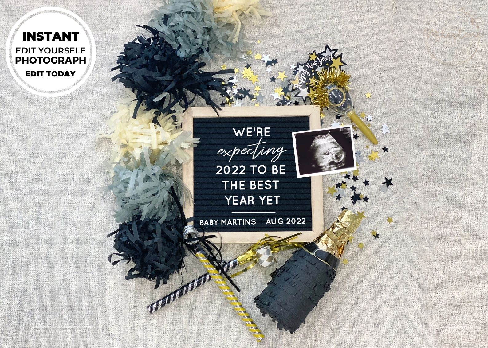 new years pregnancy announcement