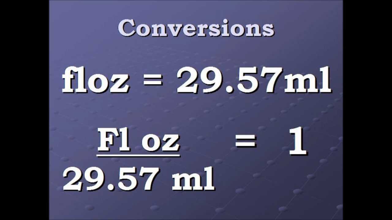 fl oz to ml conversion