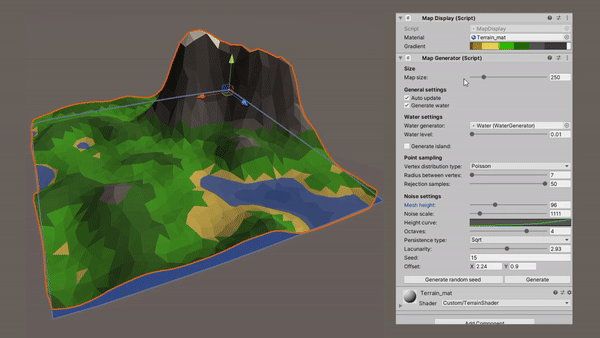 generate terrain unity