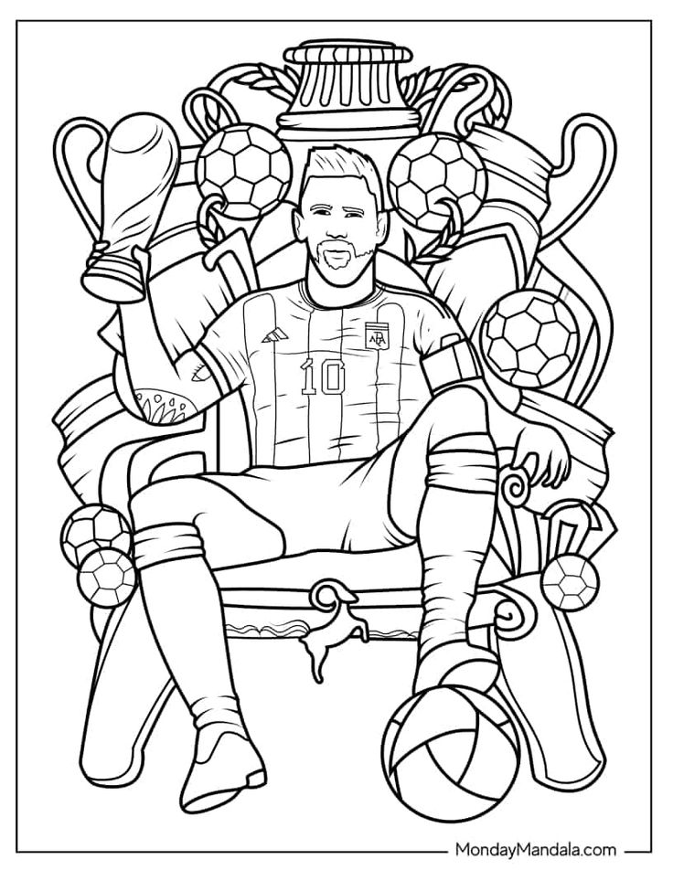 messi coloring page