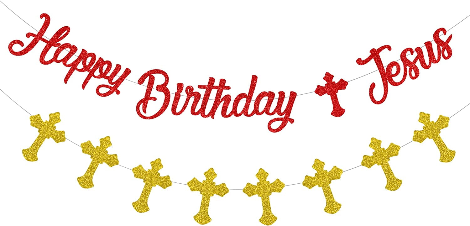 happy birthday jesus banner