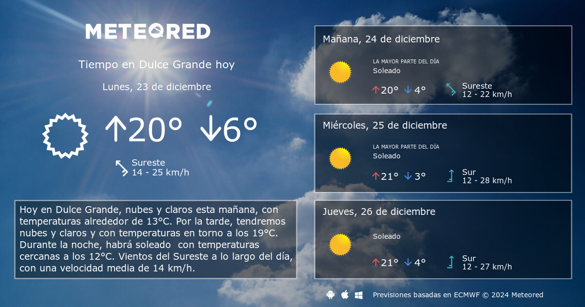 clima en dulce grande