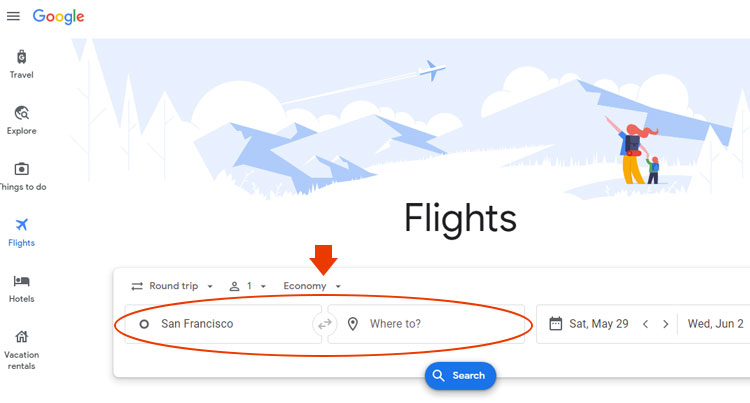 google flights anywhere