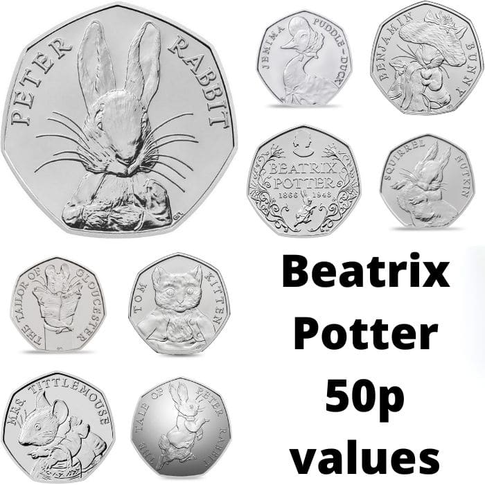 value 50p beatrix potter