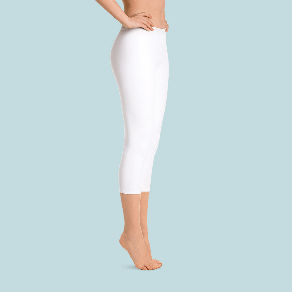 white capri leggings