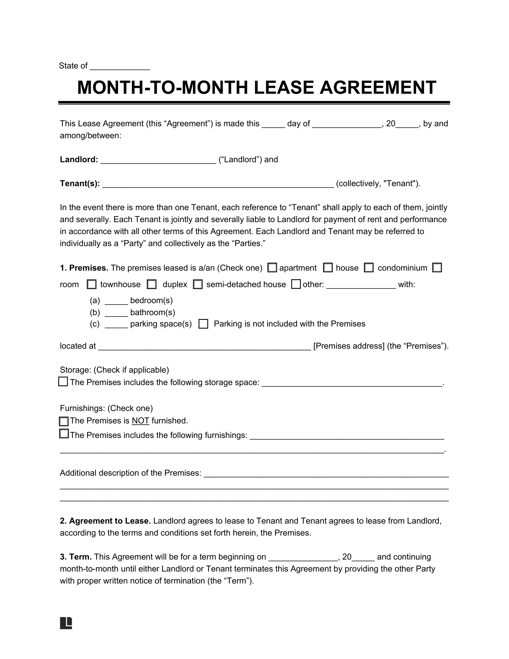 month to month rentals