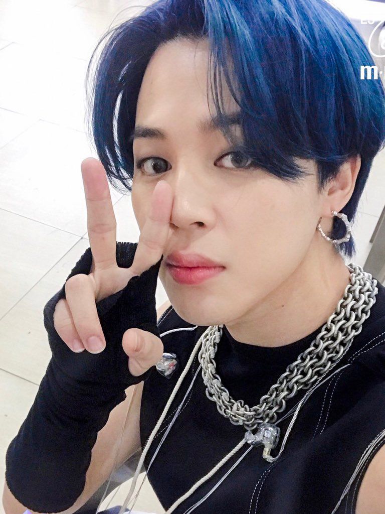 jimin blue hair