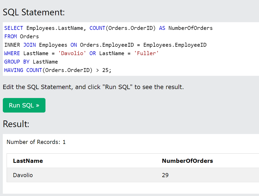 if statement in sql w3schools