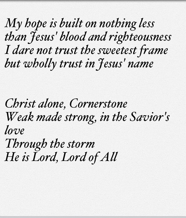 lyrics of cornerstone