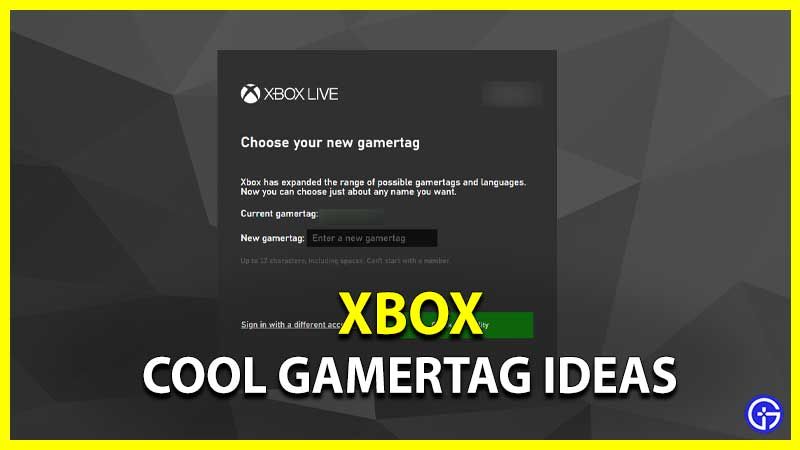 good gamertags for xbox