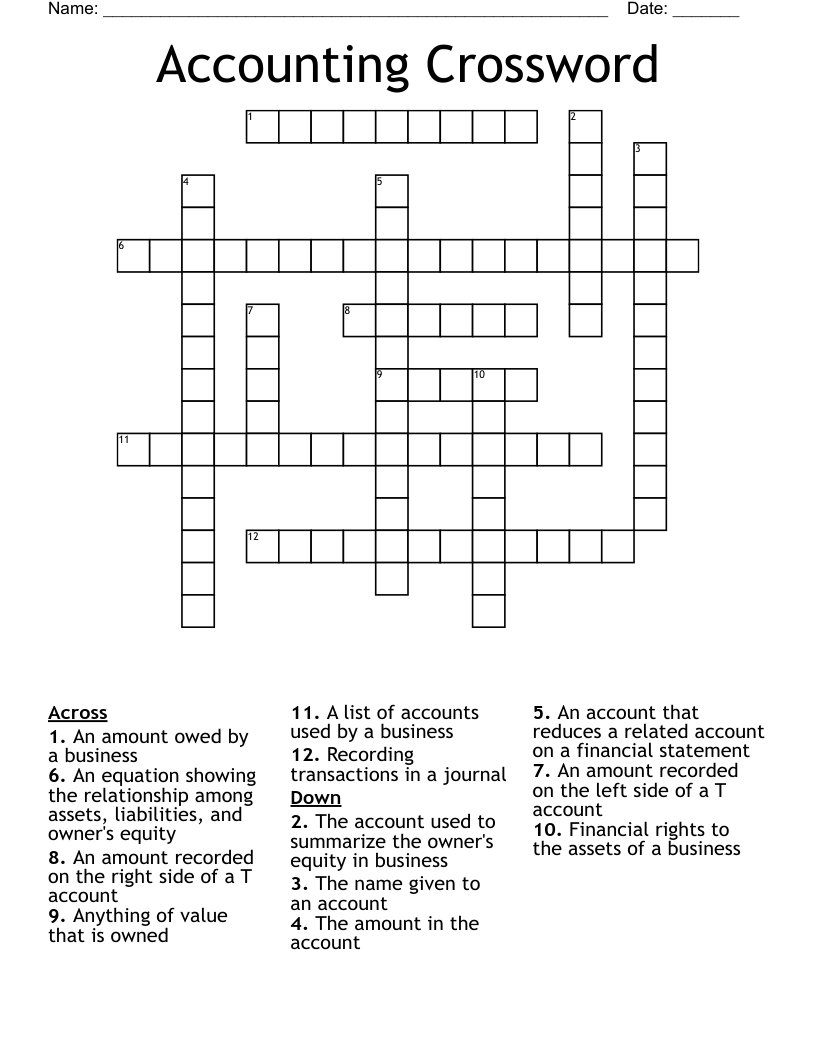 accountancy crossword clue