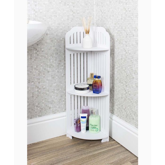 corner shelving for bathroom