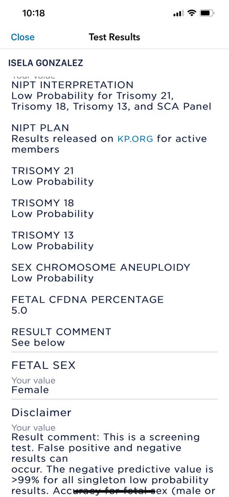 kaiser test results login