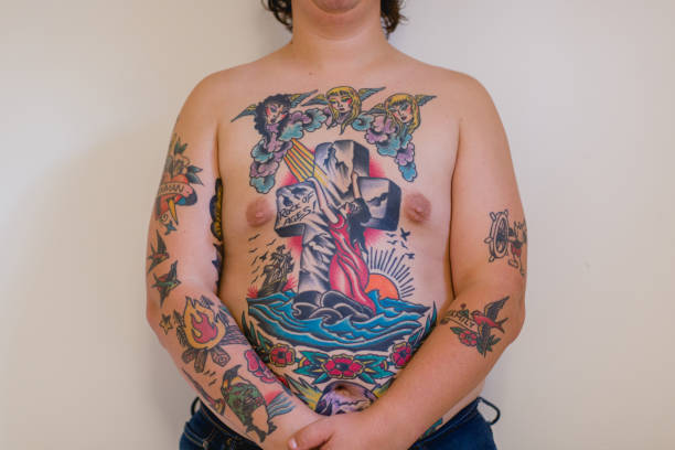 bird chest tattoo