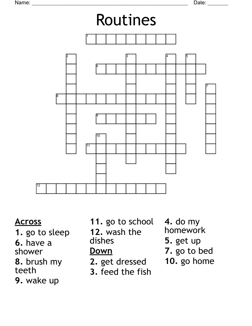 routine crossword clue