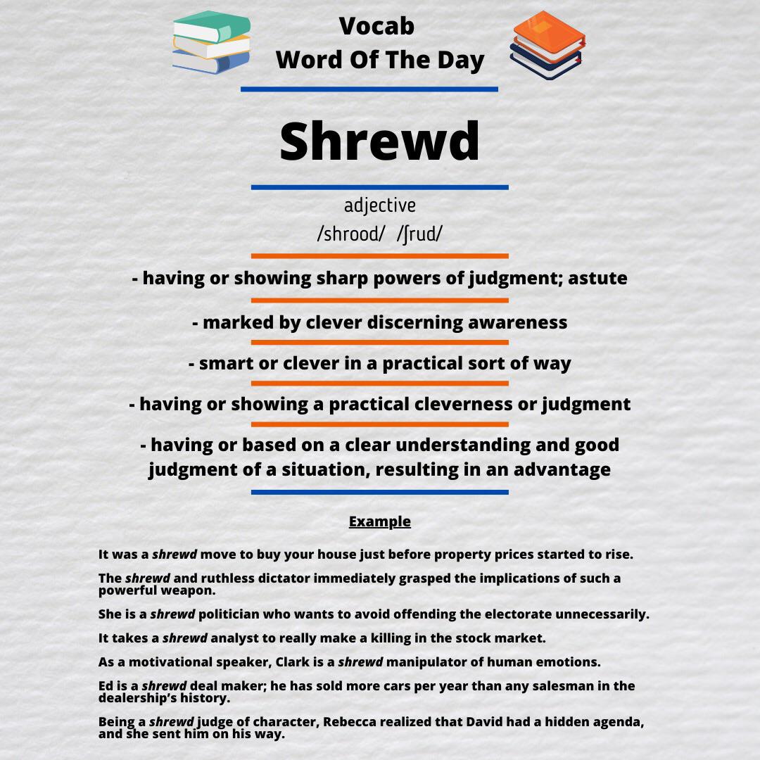 another word for shrewdness