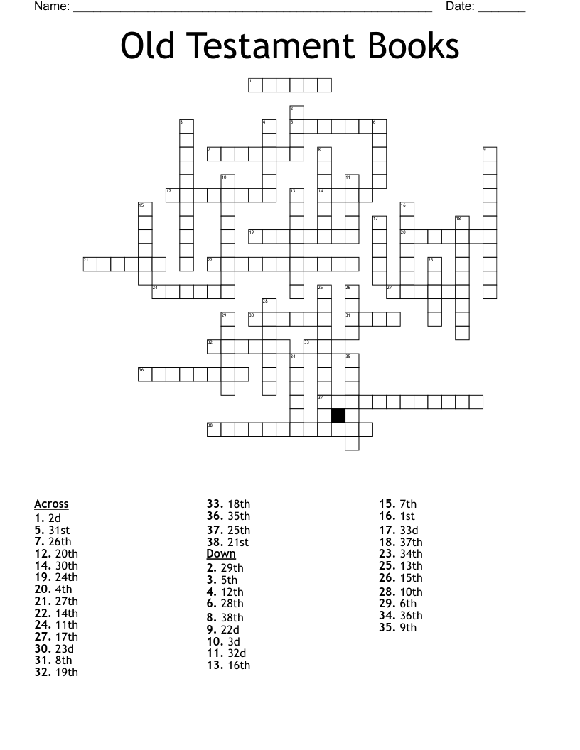 crossword old testament book