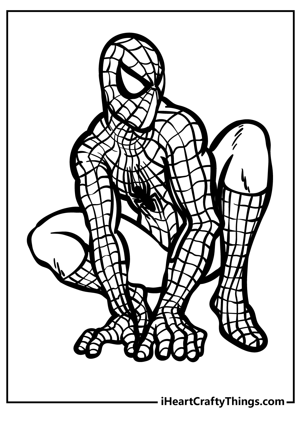 print spiderman coloring pages