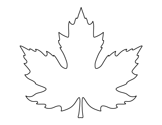 maple leaf printable template