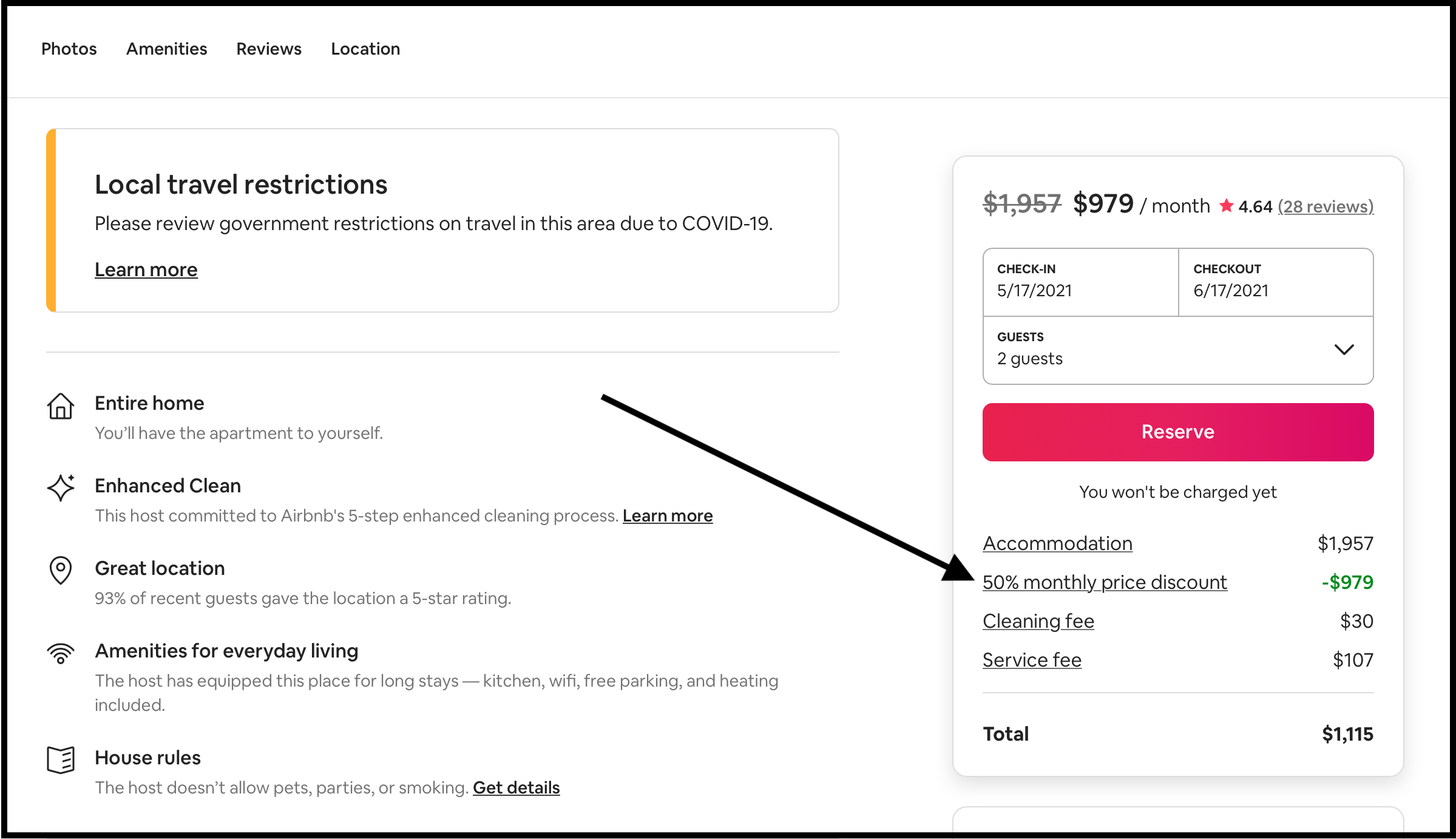 airbnb monthly rentals