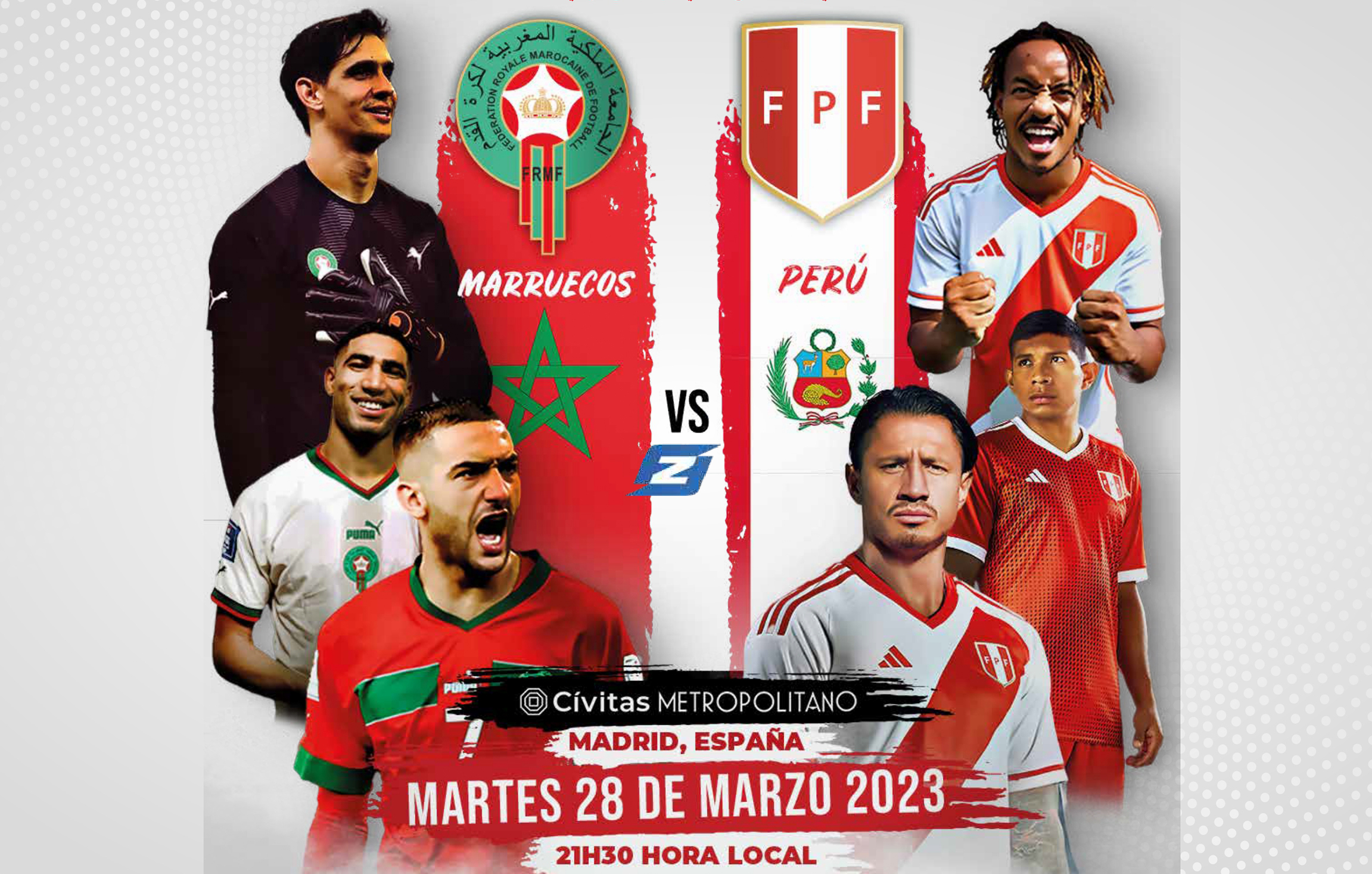 donde ver partido marruecos peru