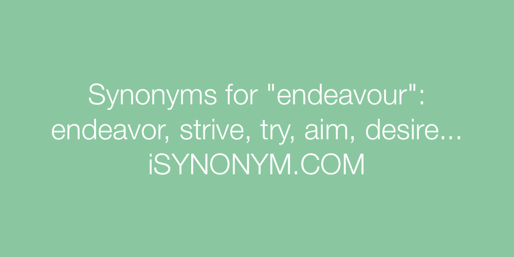 endeavour synonym