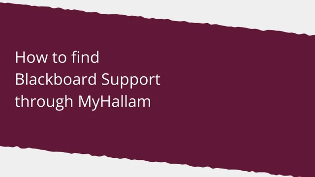 sheffield hallam university blackboard login