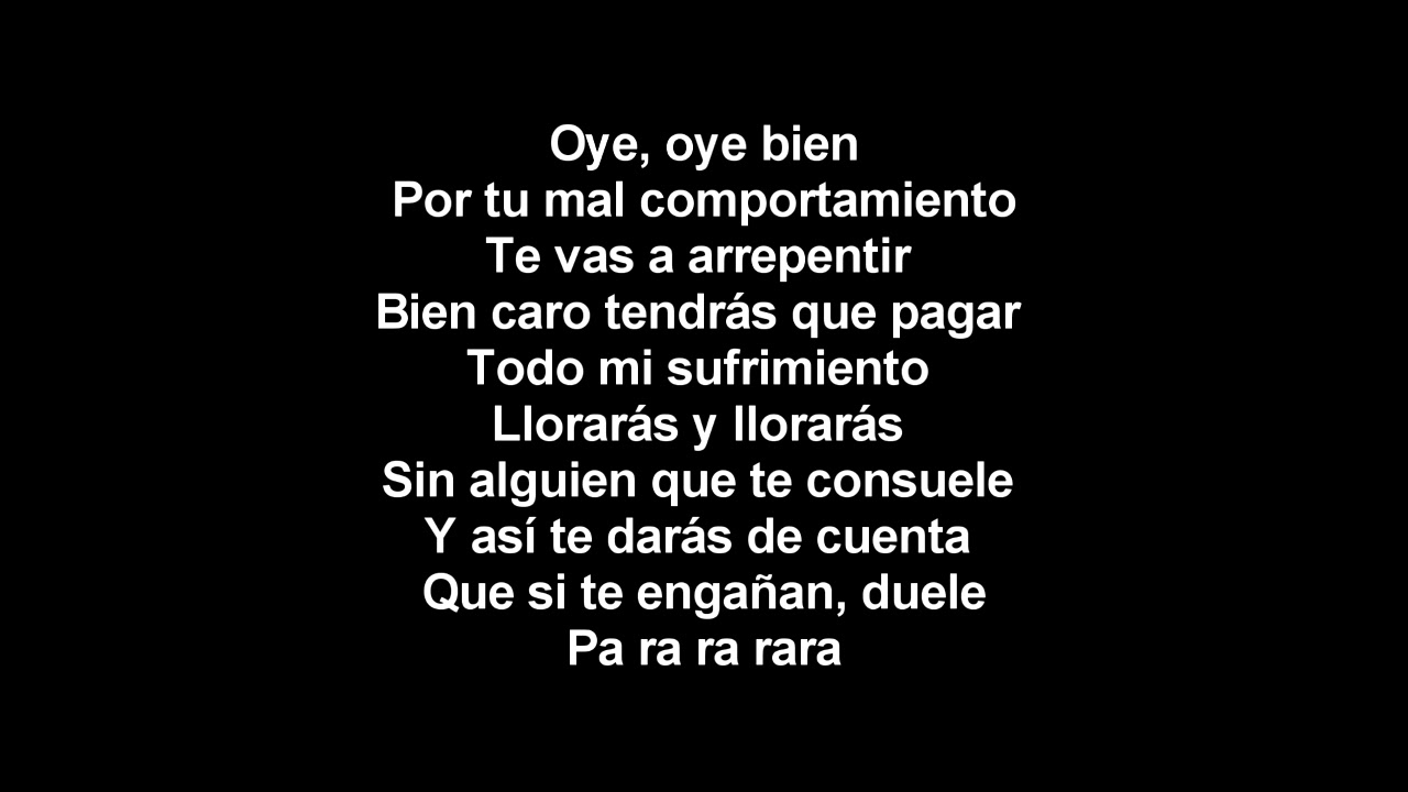 letra de llorarás