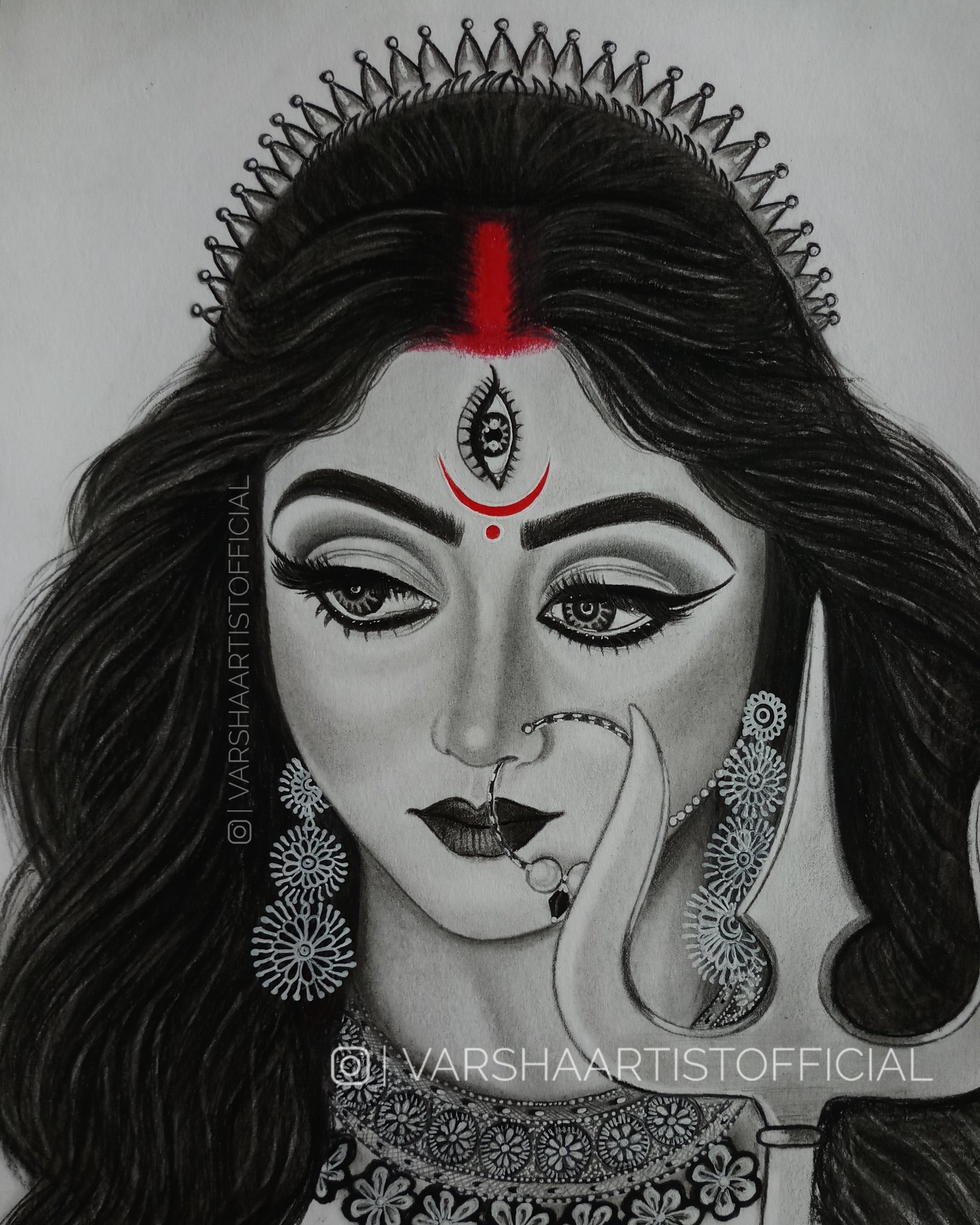 mata ki drawing