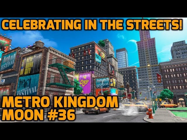 super mario odyssey celebrating in the streets